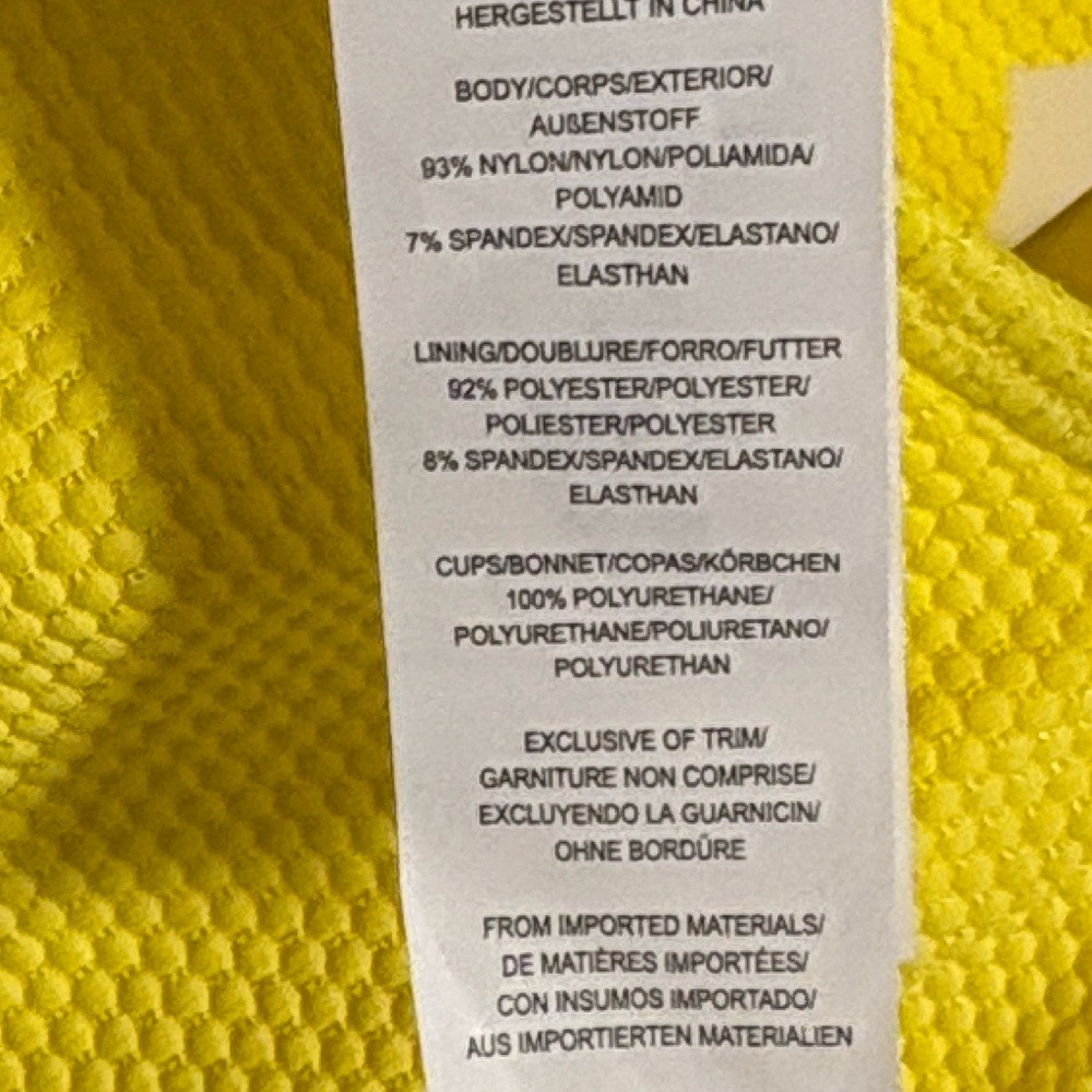 NWT [kate spade] Scalloped Plunge One Piece Swimsuit Cadmium Yellow Women’s XS - Picture 10 of 10